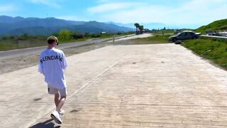 Nick Lewis Convinced a Handsome Straight Guy to Give Him a Bliwjob for Funds on a Beach