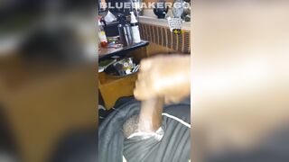 Another Big Black Uncut Dick Jerkoff and Cum Shot Vid