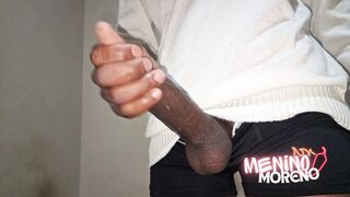 Gifted brunette jerking off very tasty