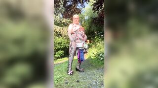 Dressed with a pleated floral dress for a night out