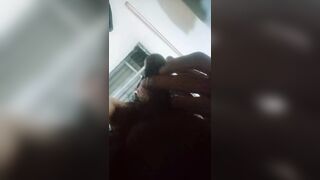 Minato plays with his long penis in the bathroom