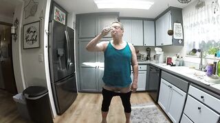 Drinking my piss wine.