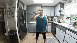 Drinking my piss wine.