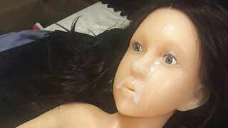 Sex doll facials - Massive cum! Cumshots in the face of different sex dolls!