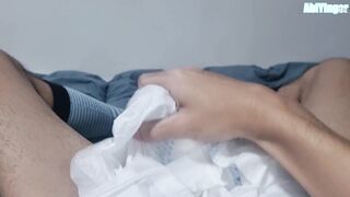 ABDL diaper Boy Jerking OFF and cumming in his diaper