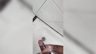 Cleaning pipe in the shower