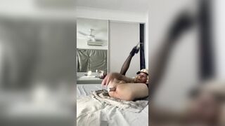 SISSY SLUT SUB FUCKS ASS WITH DILDO CROSS DRESSER CAM WHORE CD_SUB2021