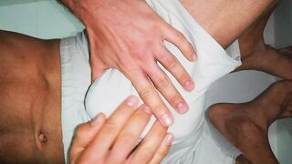 Pissing desperate, I get wet everything, close-up, intense masturbation, big penis and venozo