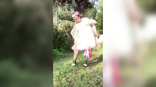 Dressed with a baby-oll dress for a night out