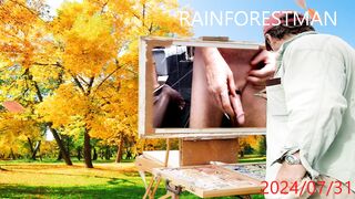 Rainforest-man Getting a Hard On.