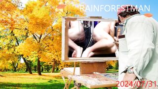 Rainforest-man Getting a Hard On.