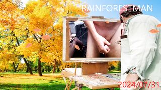 Rainforest-man Getting a Hard On.