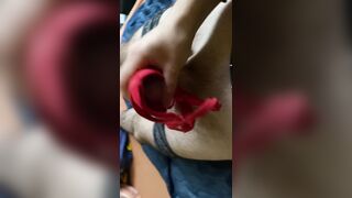 Underwear cummed in her