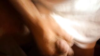 Close up jerk off while wife dirty talks