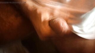 Close up jerk off while wife dirty talks