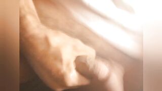 Close up jerk off while wife dirty talks