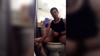 Bathroom Solo Masturbation Big Cock