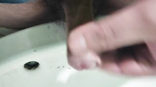 I unload in the middle of the bathroom