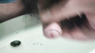 I unload in the middle of the bathroom