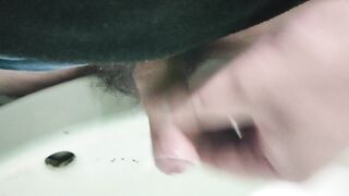 I unload in the middle of the bathroom