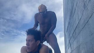 Daddyblackxxx1 FUCKS ERICSOCKZ OUTDOORS - 1 image