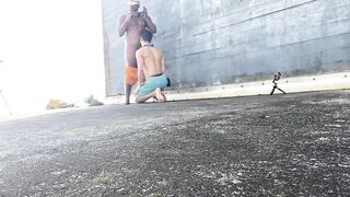 Daddyblackxxx1 FUCKS ERICSOCKZ OUTDOORS