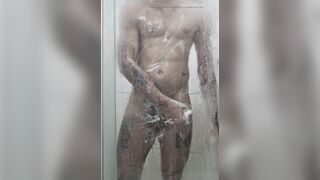 Jerking off to the shower - 6 image