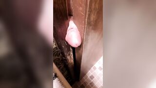 Small cock smashing crushing in door