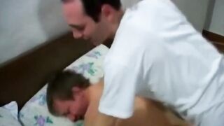 Cocky older guy shoves his cock in twink's asshole - 3 image