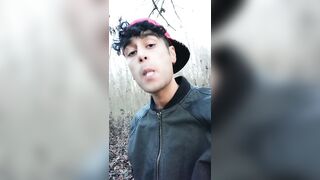 Twink uses cum filled condom after fuck like bubble gum and puts on a condom on his tongue - 10 image