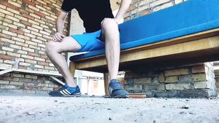 Construction breaktime (showing ass & jerking) - 1 image