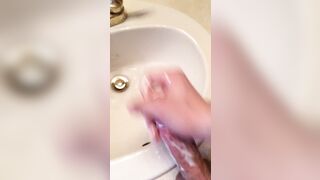 Washing, Rubbing and Stroking my Dick - 4 image