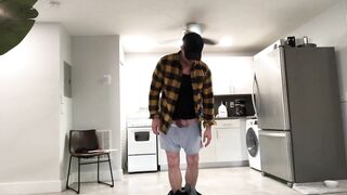 Preston Parker beats his meat in Plaid! - 3 image