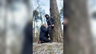 Young twink suck my cock in a public park - 1 image