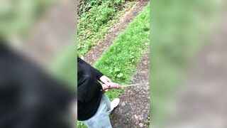 Pissing and wanking in the forest - 4 image