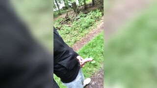 Pissing and wanking in the forest - 5 image