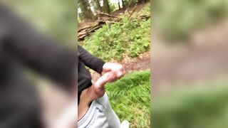 Pissing and wanking in the forest - 8 image