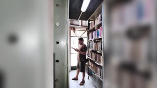 I almost got caught cumming in the library - 1 image