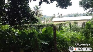 I was half naked outside and happily Masturbated - 4 image