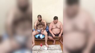 Tuosotexl: Two Bears Giving Cock to Submissive Cub