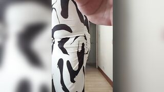 Wanking in my wife's new dress