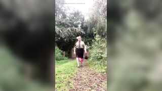 In a black skirt with lace for a night out