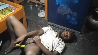 Indian gay boy fuking her big ass in cucumber  - 1 image