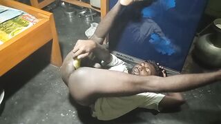 Indian gay boy fuking her big ass in cucumber  - 10 image