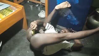 Indian gay boy fuking her big ass in cucumber  - 7 image