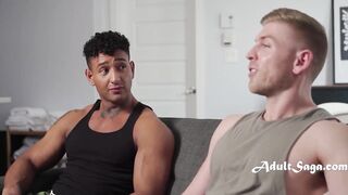 Buff Friends Learn To Jerk Off Infront Of Eachother To Prepare For Tough Life - Kenzo Alvarez, Matthew Ellis