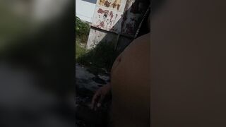 Outdoor cum man big thick penis comes squirting in open field - 7 image