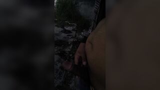 Outdoor cum man big thick penis comes squirting in open field - 8 image