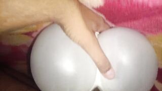 Homemade pocket pussy fucking