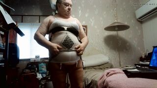 WIENER GIRL -girdled wiener play and cum